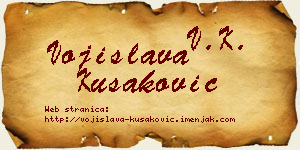Vojislava Kušaković vizit kartica